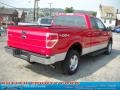 2010 Vermillion Red Ford F150 XLT SuperCab 4x4  photo #3