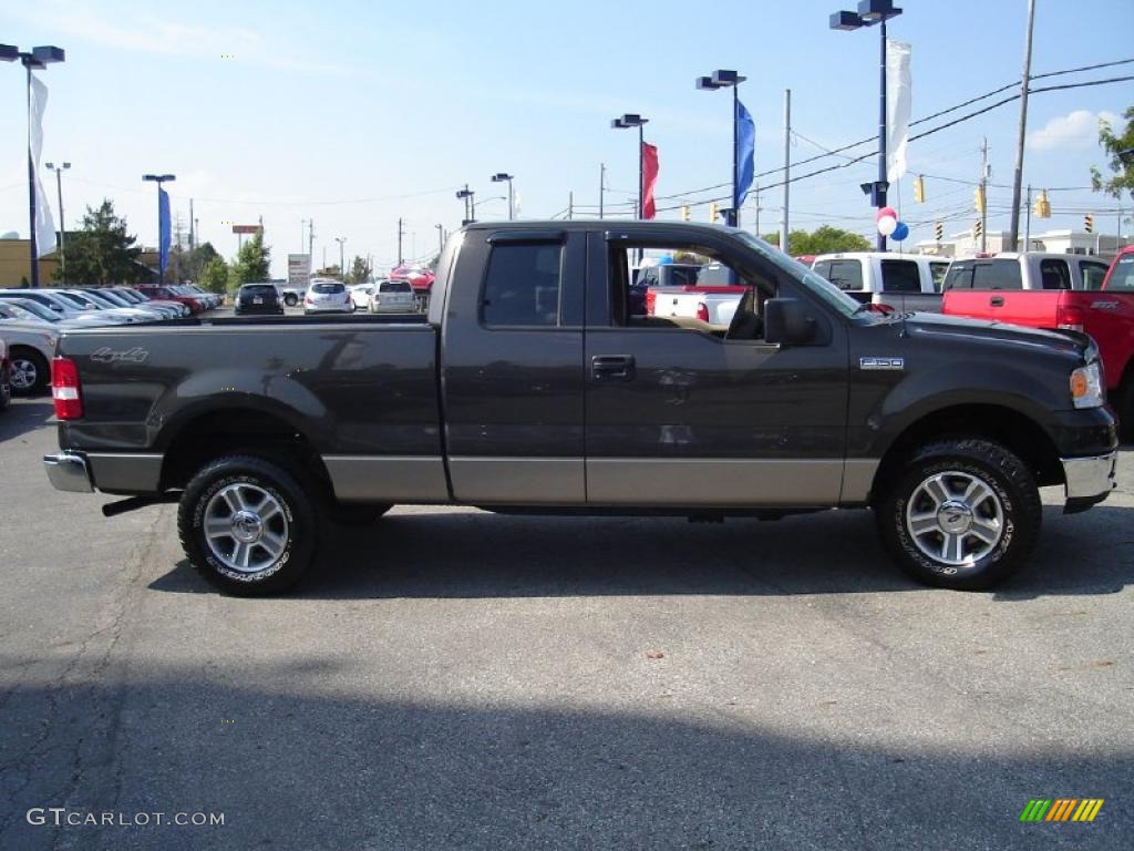 2005 F150 XLT SuperCab 4x4 - Dark Stone Metallic / Tan photo #6