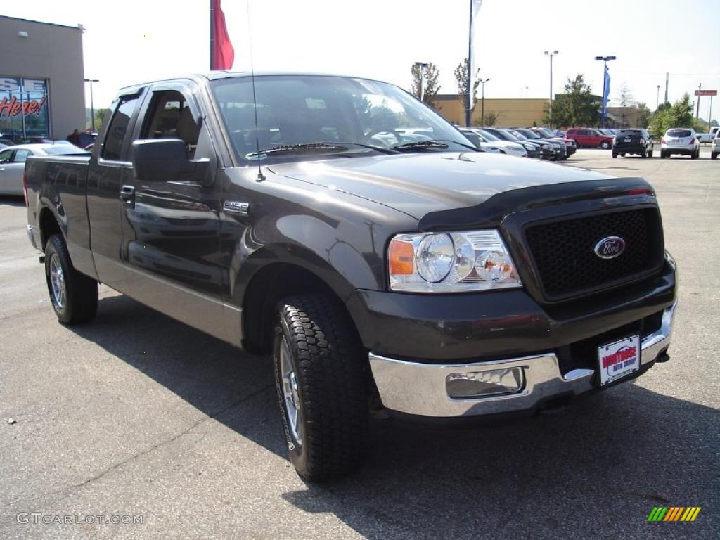 2005 F150 XLT SuperCab 4x4 - Dark Stone Metallic / Tan photo #7