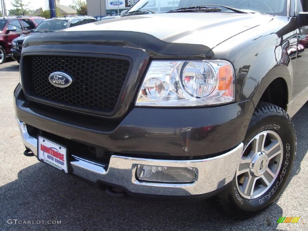 2005 F150 XLT SuperCab 4x4 - Dark Stone Metallic / Tan photo #9