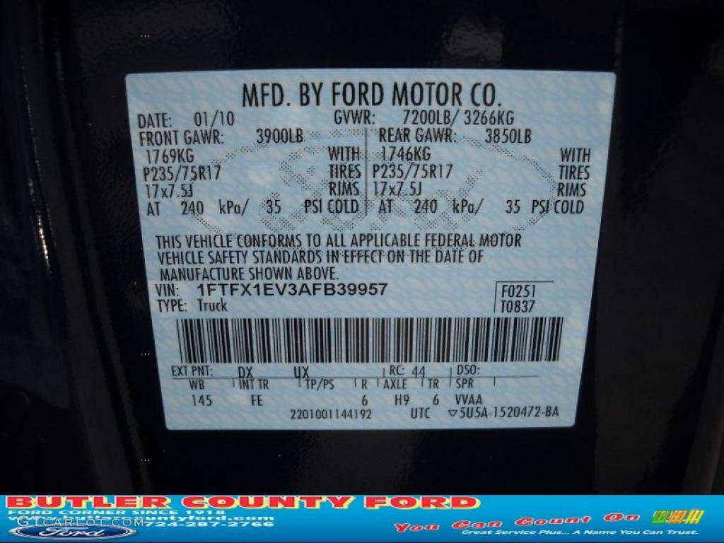 2010 F150 XLT SuperCab 4x4 - Dark Blue Pearl Metallic / Medium Stone photo #10