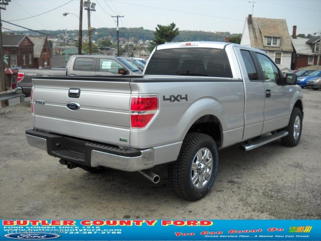 2010 F150 XLT SuperCab 4x4 - Ingot Silver Metallic / Medium Stone photo #3