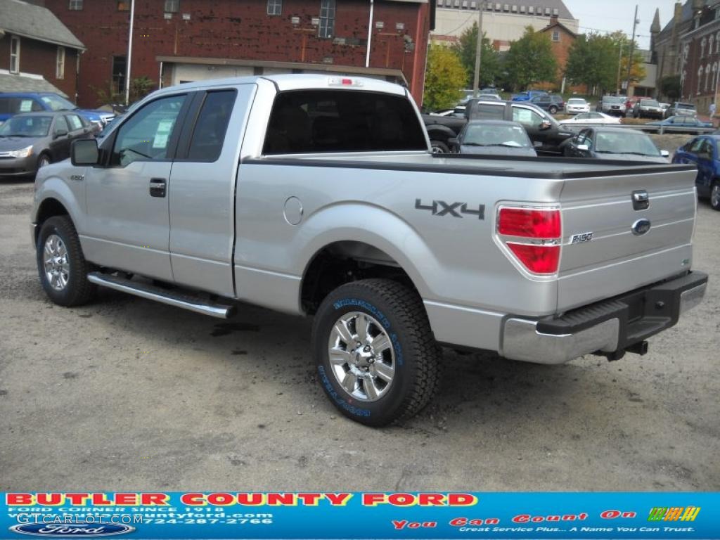 2010 F150 XLT SuperCab 4x4 - Ingot Silver Metallic / Medium Stone photo #5