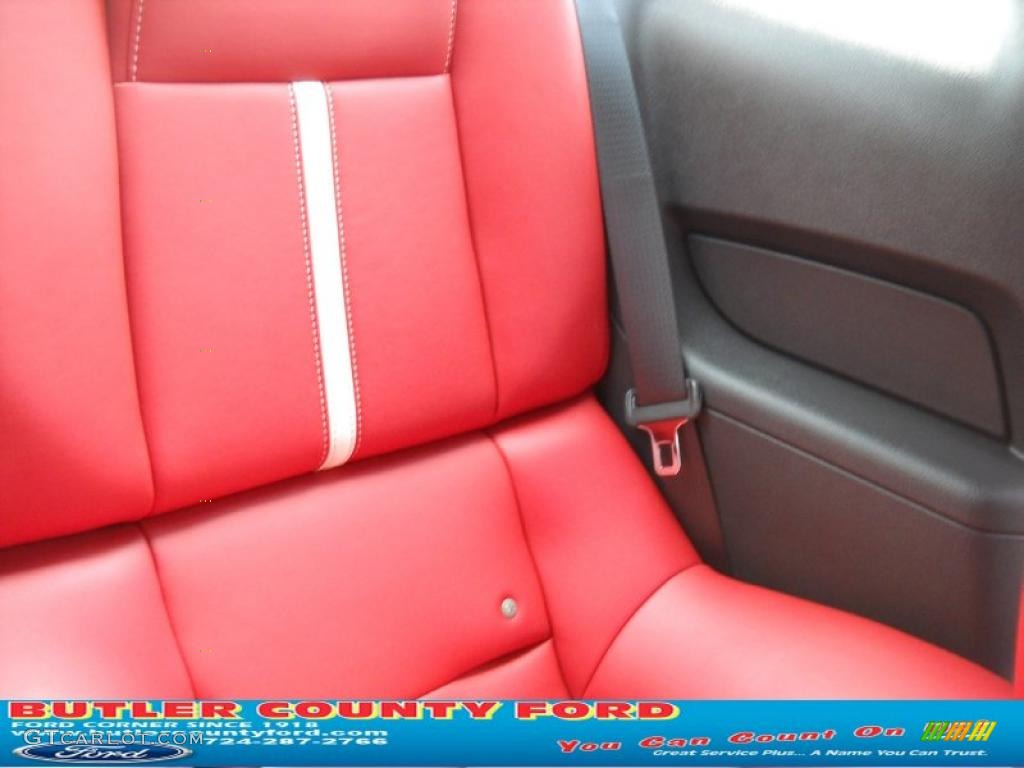 2011 Mustang GT Premium Coupe - Ebony Black / Brick Red/Cashmere photo #13