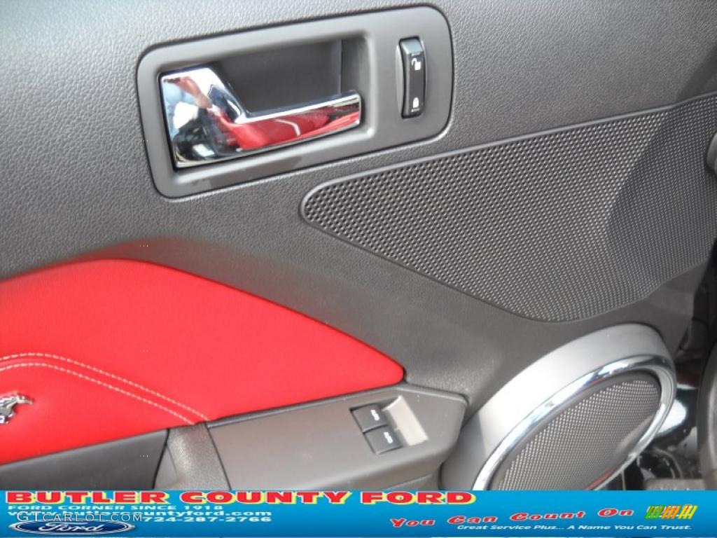 2011 Mustang GT Premium Coupe - Ebony Black / Brick Red/Cashmere photo #21