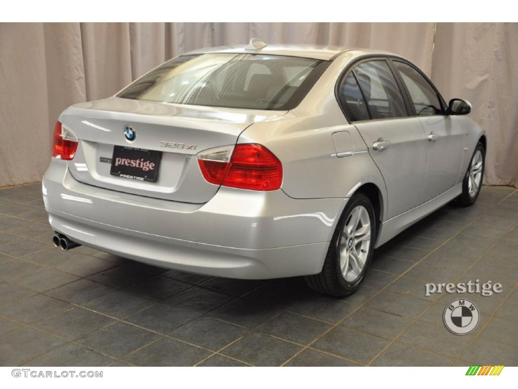 2008 3 Series 328xi Sedan - Titanium Silver Metallic / Black photo #2