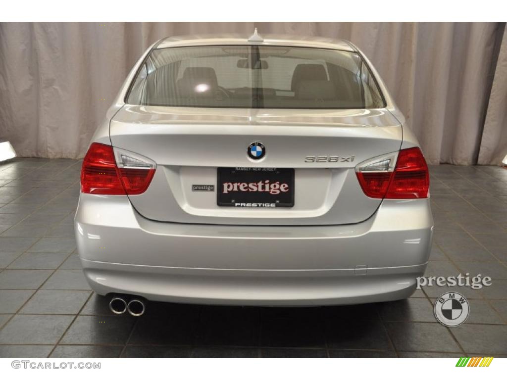 2008 3 Series 328xi Sedan - Titanium Silver Metallic / Black photo #3