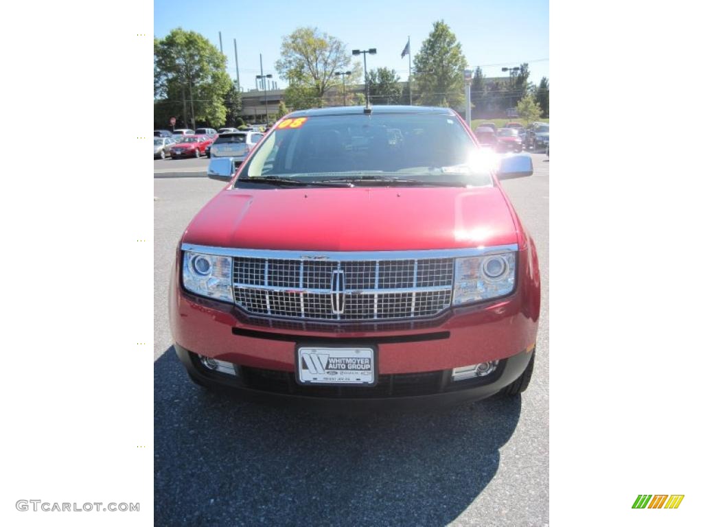 2008 MKX Limited Edition AWD - Vivid Red Metallic / Charcoal Black photo #2