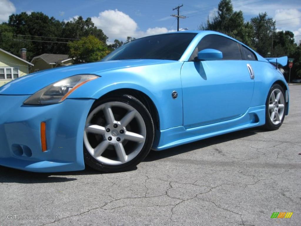 2003 350Z Enthusiast Coupe - Custom Blue Pearl / Charcoal photo #4