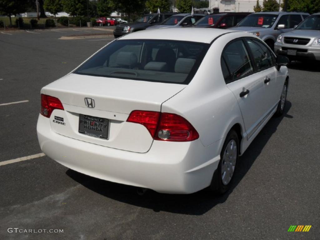 2006 Civic DX Sedan - Taffeta White / Gray photo #3