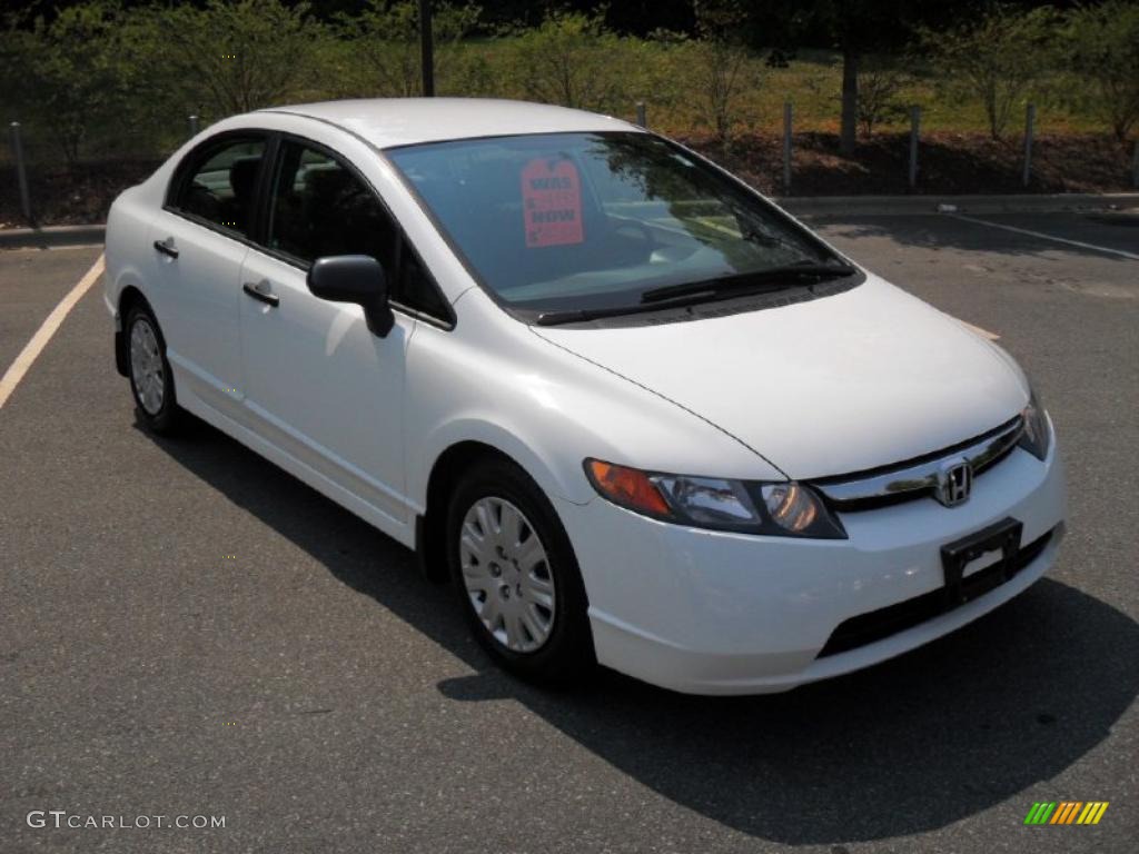 2006 Civic DX Sedan - Taffeta White / Gray photo #5