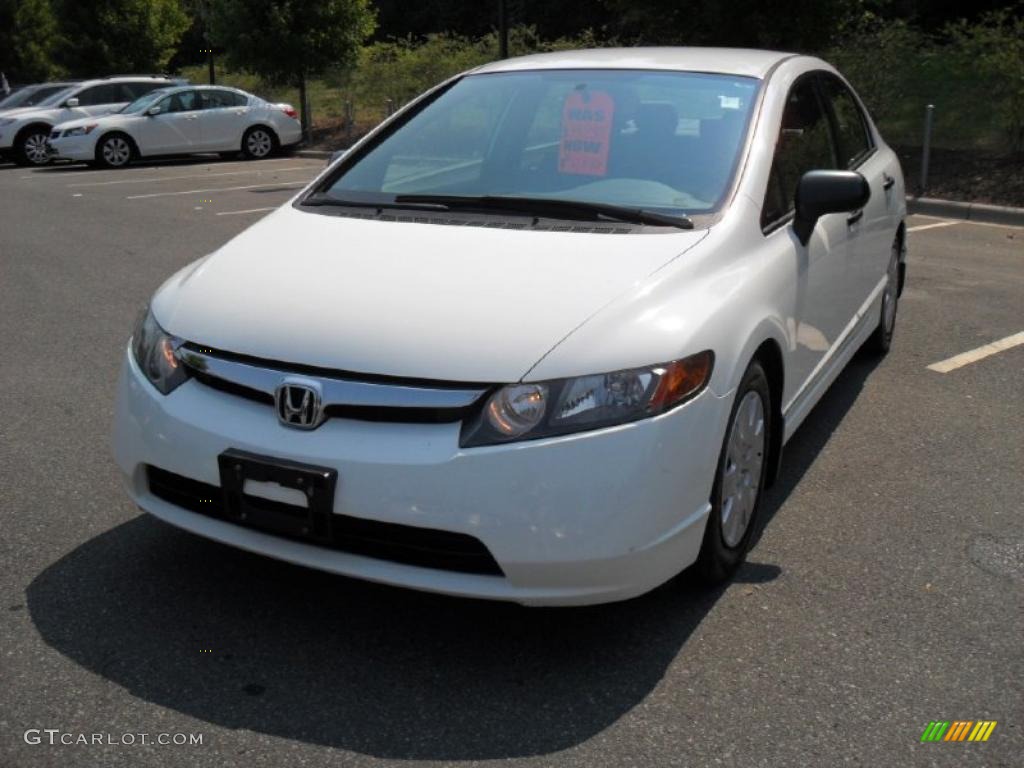 2006 Civic DX Sedan - Taffeta White / Gray photo #6