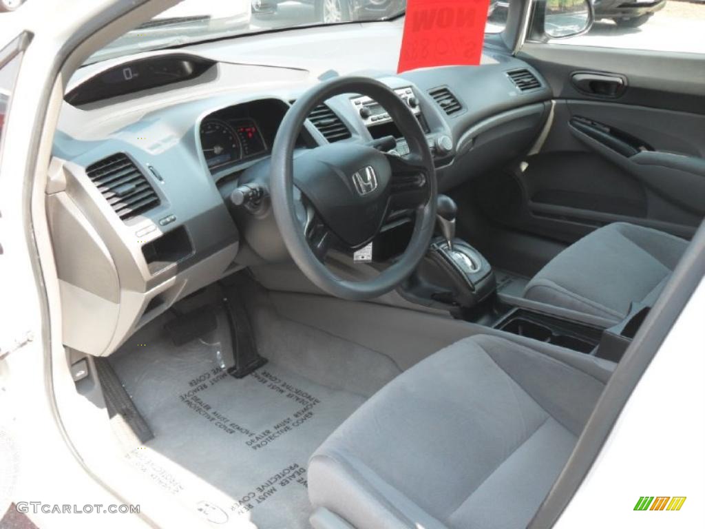 2006 Civic DX Sedan - Taffeta White / Gray photo #25