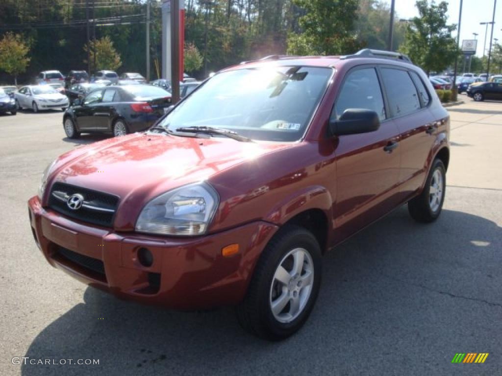 2007 Tucson GLS - Mesa Red Metallic / Gray photo #5