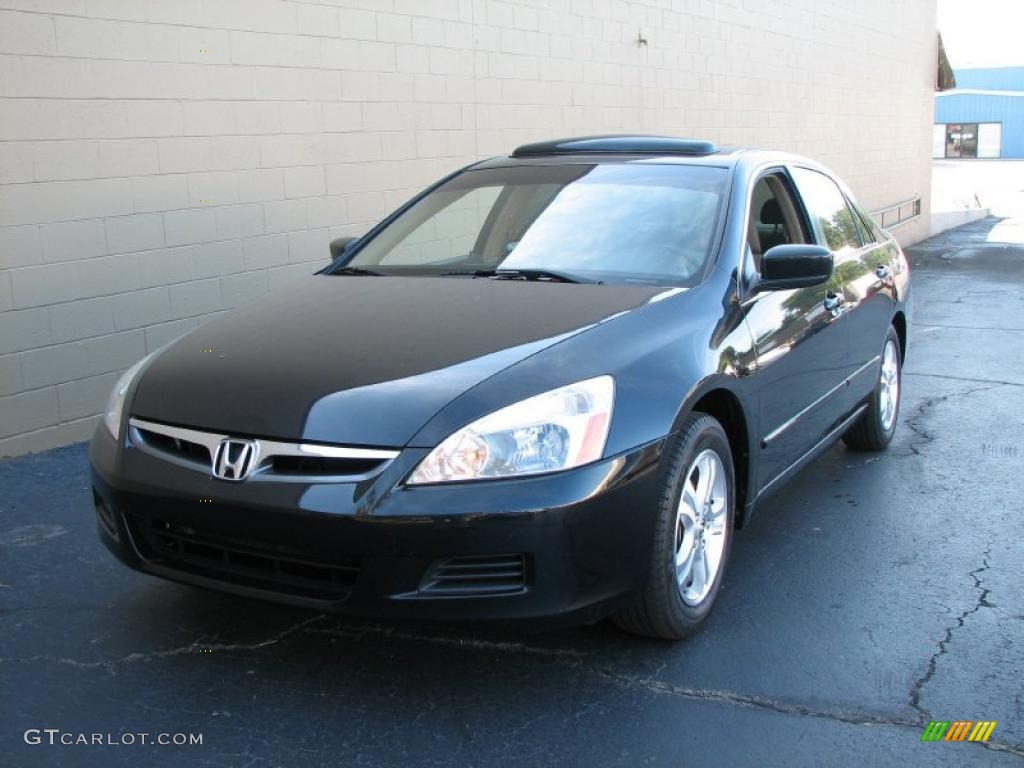 2006 Accord EX Sedan - Nighthawk Black Pearl / Ivory photo #2