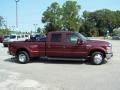 2008 Dark Toreador Red Ford F350 Super Duty Lariat Crew Cab Dually  photo #4