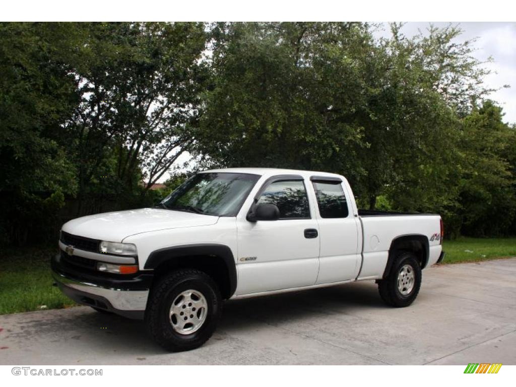 2001 Silverado 1500 Extended Cab 4x4 - Summit White / Graphite photo #2