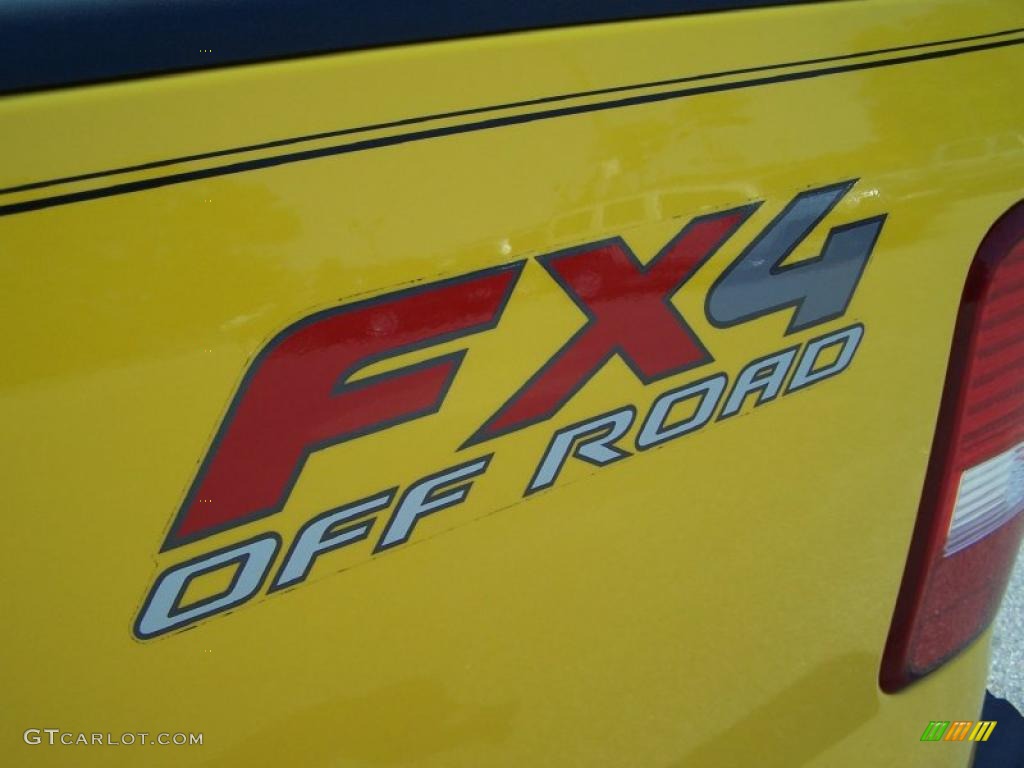 2004 F150 FX4 SuperCab 4x4 - Blazing Yellow / Black/Medium Flint photo #10