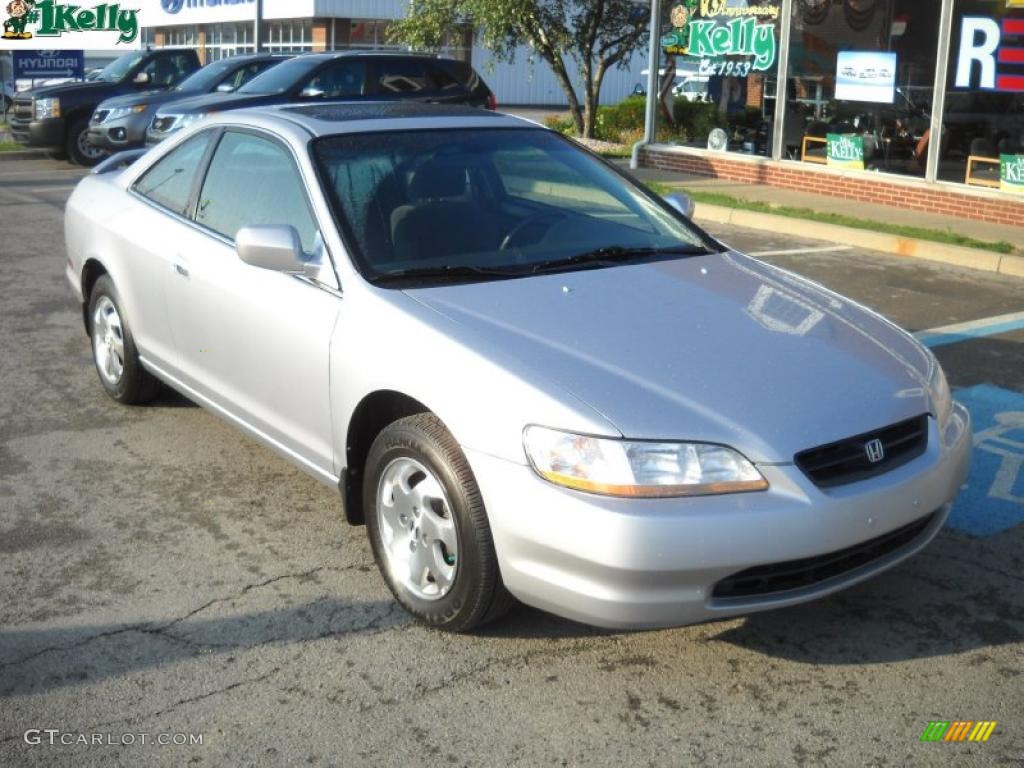 2000 Accord EX Coupe - Satin Silver Metallic / Charcoal photo #1