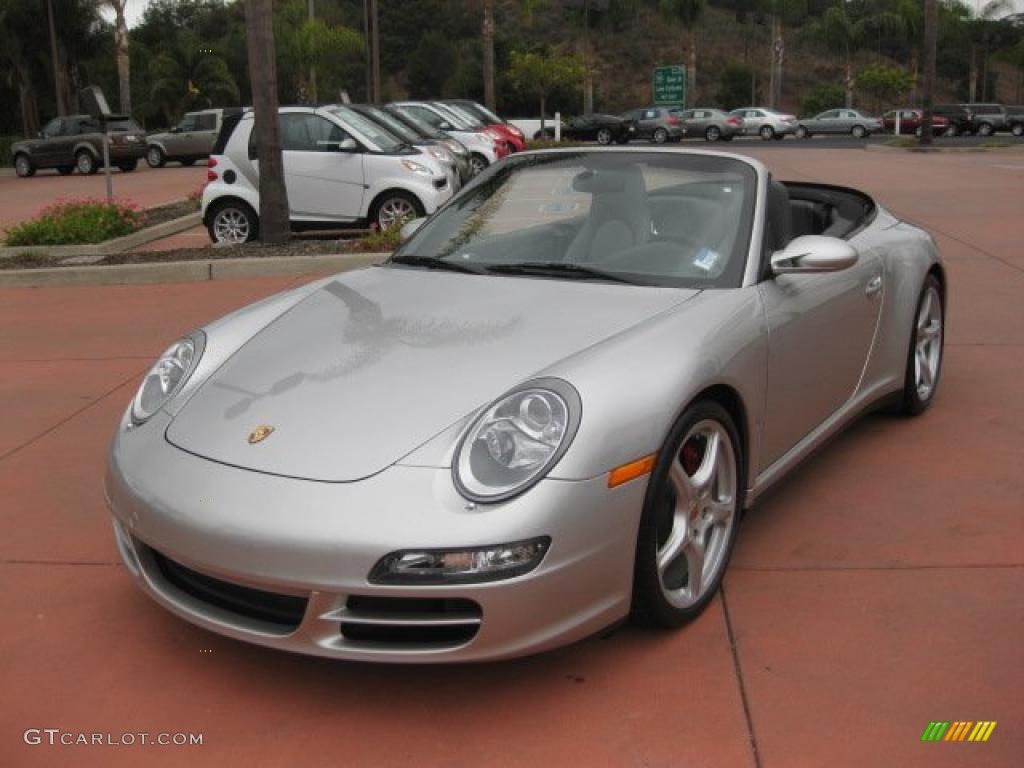 2007 911 Carrera 4S Cabriolet - Arctic Silver Metallic / Black photo #6