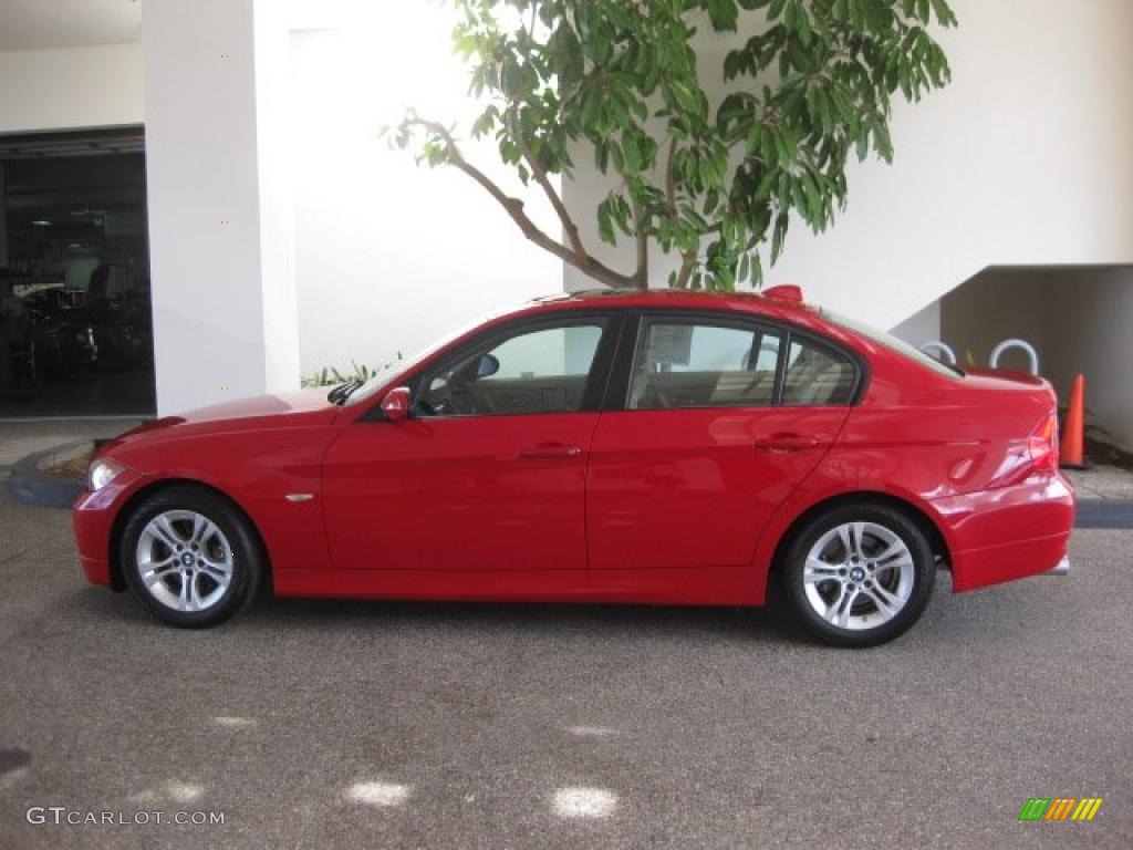 2008 3 Series 328i Sedan - Crimson Red / Beige Dakota Leather photo #7