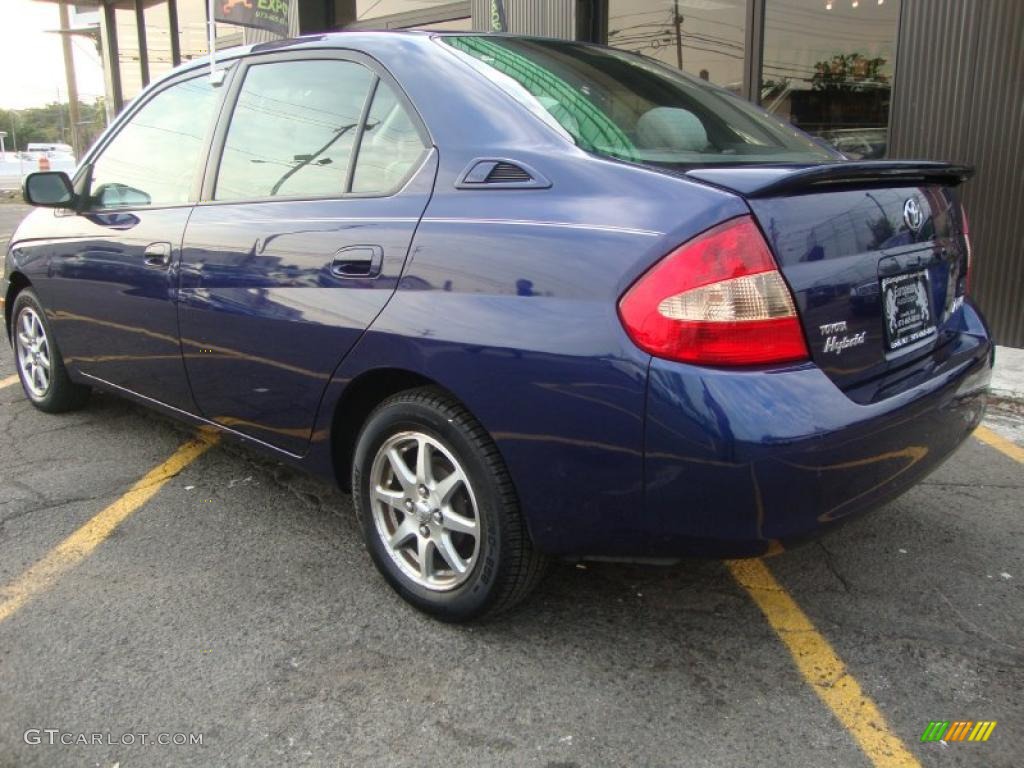 2002 Prius Hybrid - Brilliant Blue Pearl / Gray photo #3