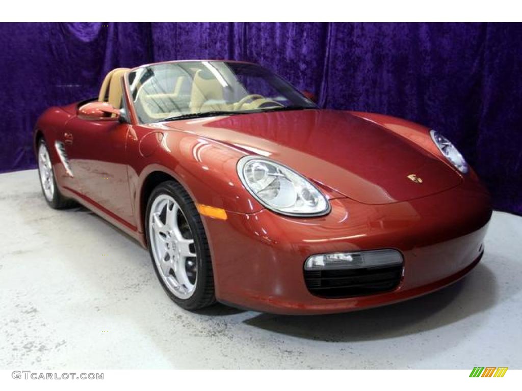 2008 Boxster  - Ruby Red Metallic / Sand Beige photo #1