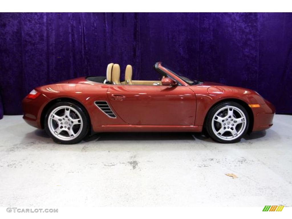 2008 Boxster  - Ruby Red Metallic / Sand Beige photo #3