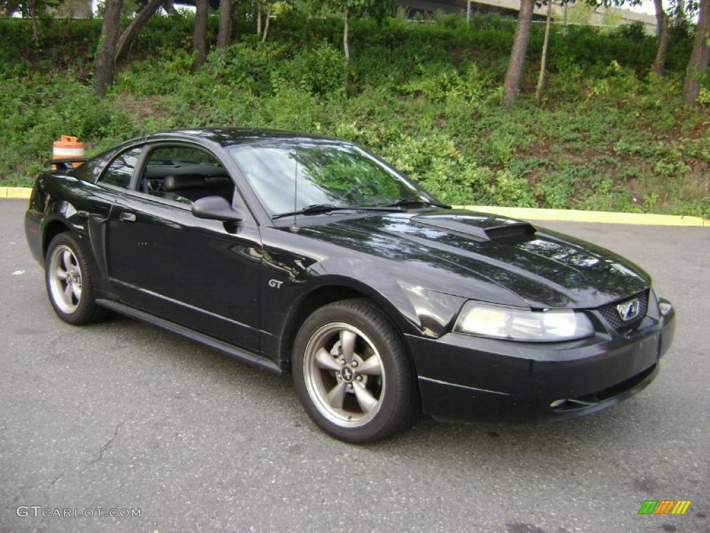 2002 Mustang GT Coupe - Black / Dark Charcoal photo #3