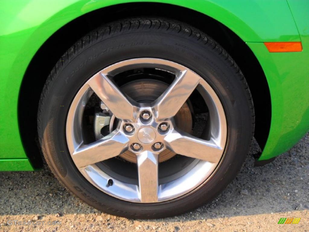 2011 Camaro LT Coupe - Synergy Green Metallic / Black photo #21