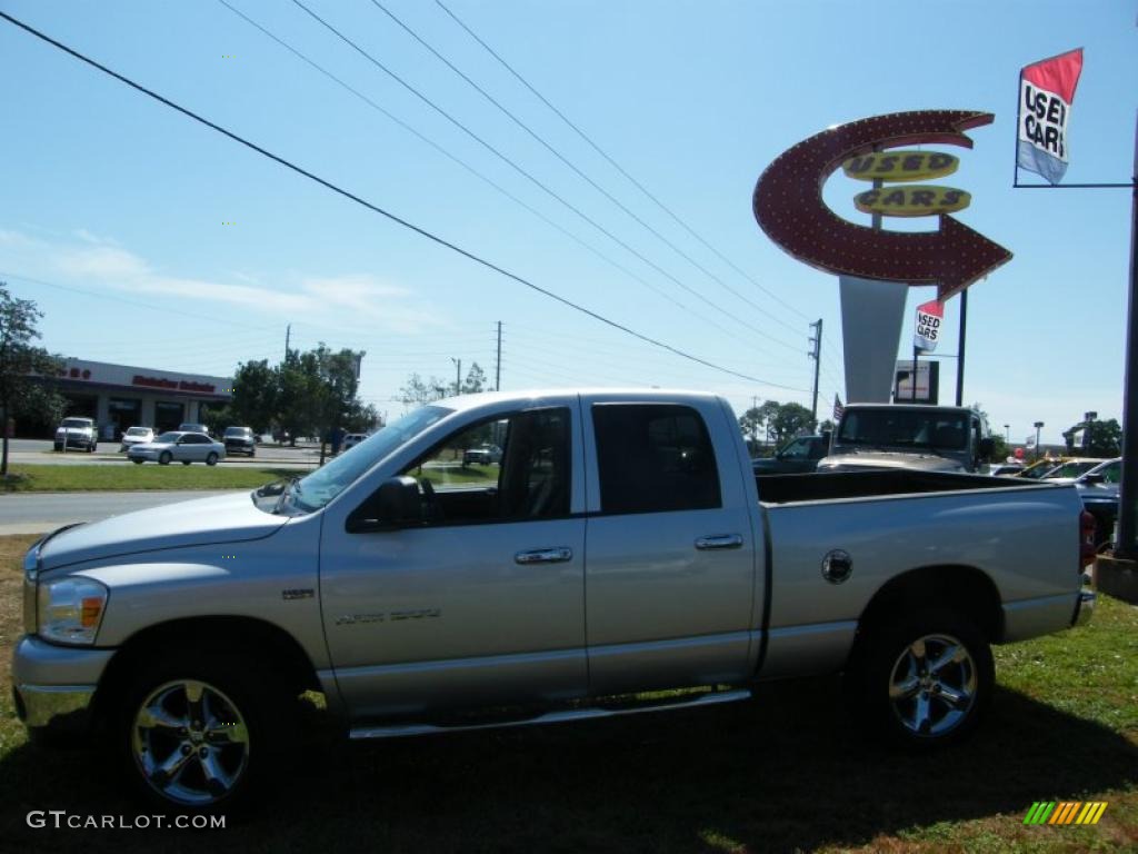 2007 Ram 1500 Big Horn Edition Quad Cab 4x4 - Bright Silver Metallic / Medium Slate Gray photo #2