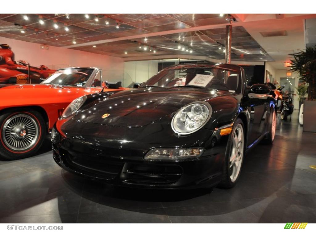 2007 911 Carrera S Cabriolet - Black / Black photo #1