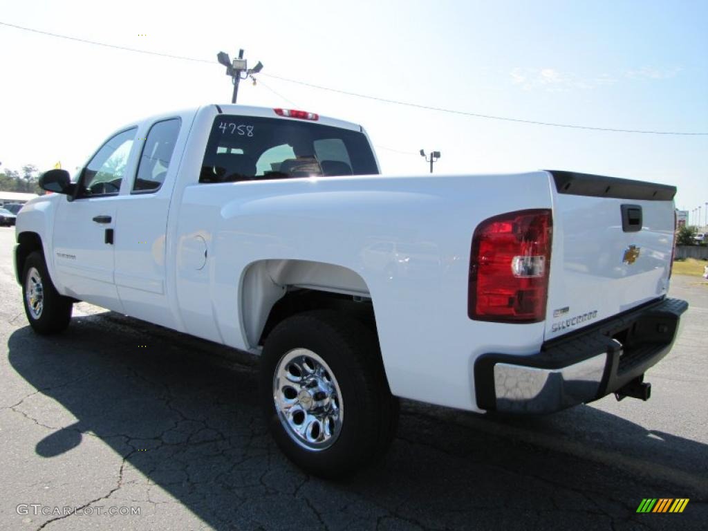 2011 Silverado 1500 LS Extended Cab - Summit White / Dark Titanium photo #5