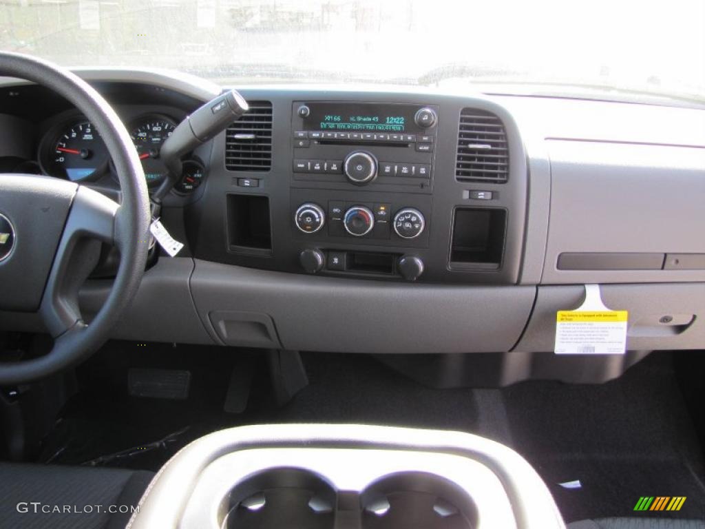 2011 Silverado 1500 LS Extended Cab - Summit White / Dark Titanium photo #13