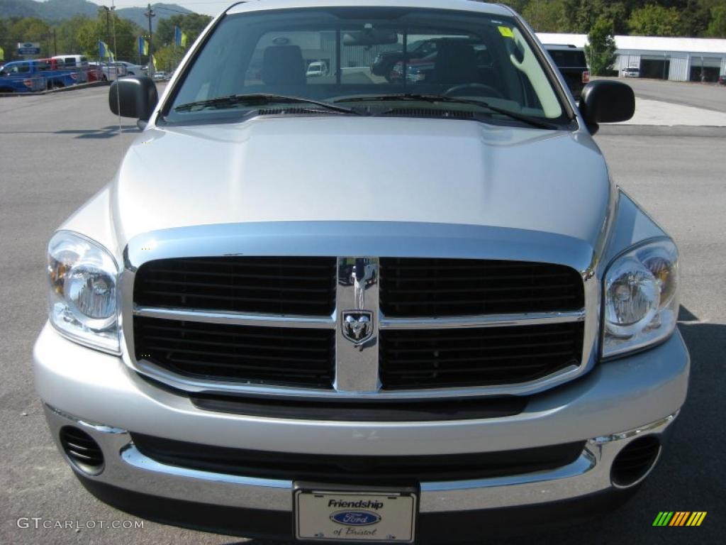 2007 Ram 1500 SLT Regular Cab 4x4 - Bright Silver Metallic / Medium Slate Gray photo #3