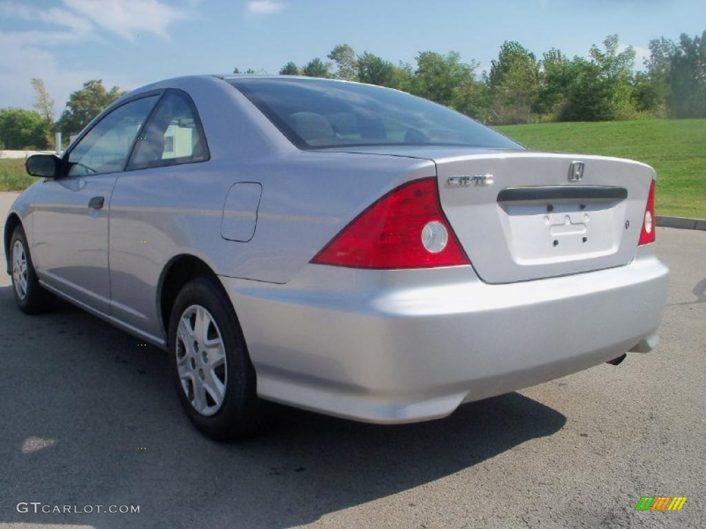 2004 Civic Value Package Coupe - Satin Silver Metallic / Black photo #3