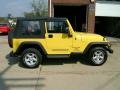 2004 Solar Yellow Jeep Wrangler SE 4x4  photo #6