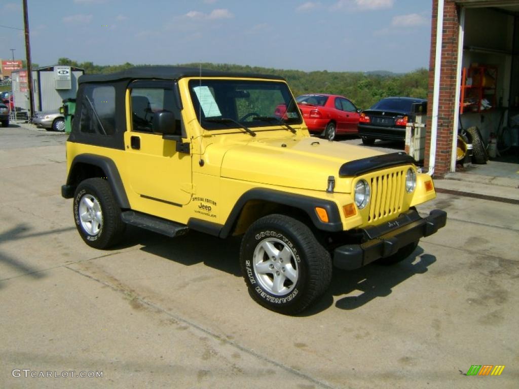 2004 Wrangler SE 4x4 - Solar Yellow / Dark Slate Gray photo #7