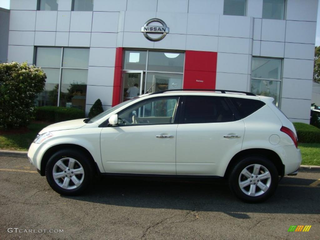 2006 Murano S AWD - Pearl White / Cafe Latte photo #2