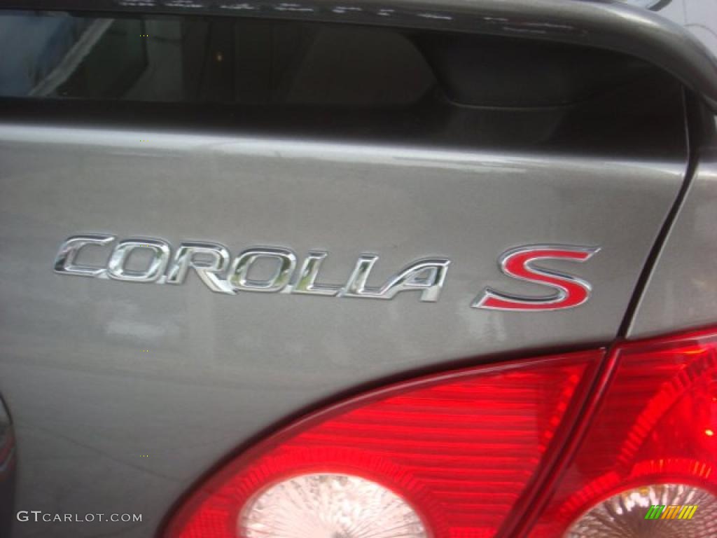 2008 Corolla S - Phantom Gray Pearl / Dark Charcoal photo #7