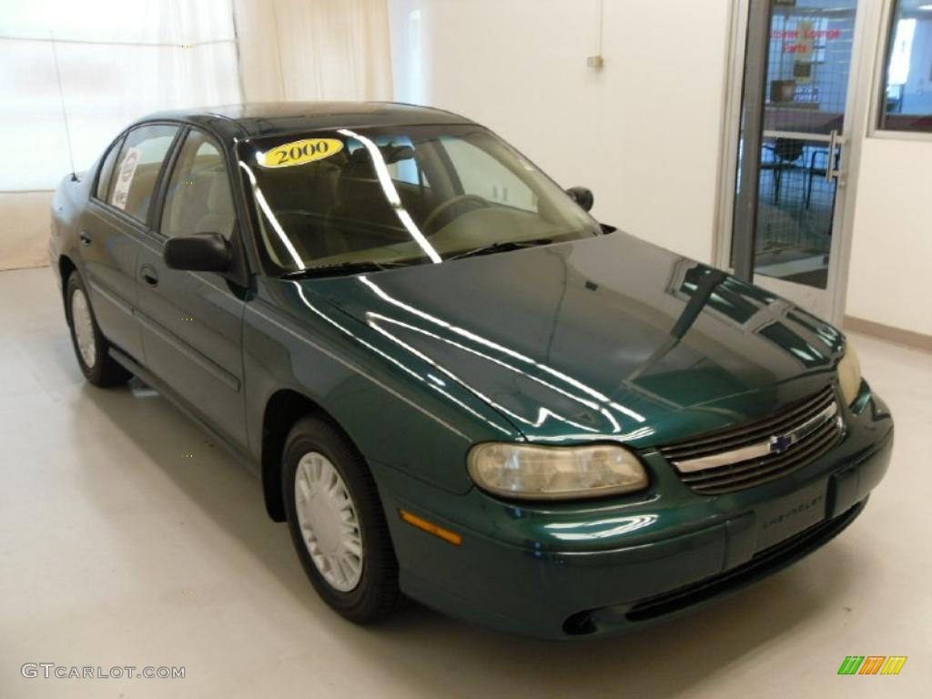 2000 Malibu Sedan - Dark Jade Green Metallic / Gray photo #5