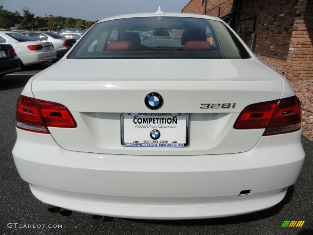 2007 3 Series 328i Coupe - Alpine White / Coral Red/Black photo #5