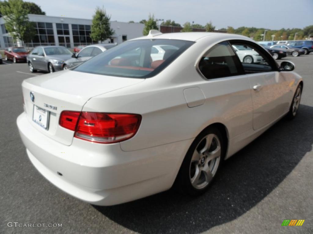 2007 3 Series 328i Coupe - Alpine White / Coral Red/Black photo #6
