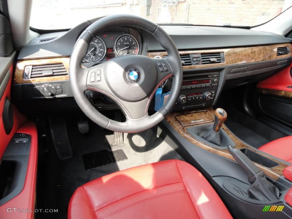 2007 3 Series 328i Coupe - Alpine White / Coral Red/Black photo #12