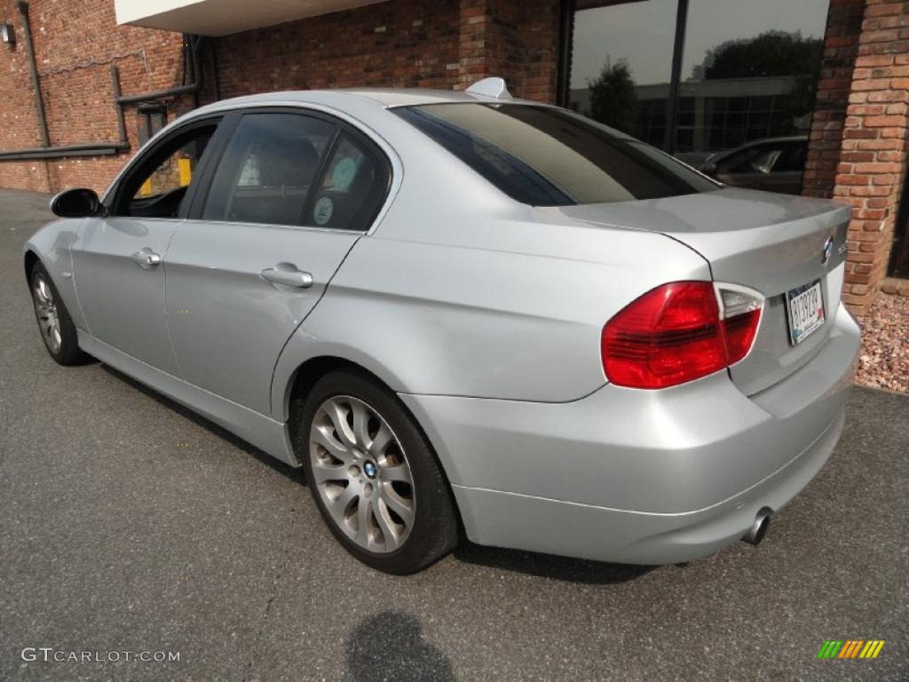 2007 3 Series 335xi Sedan - Titanium Silver Metallic / Black photo #4