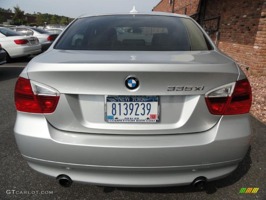 2007 3 Series 335xi Sedan - Titanium Silver Metallic / Black photo #5