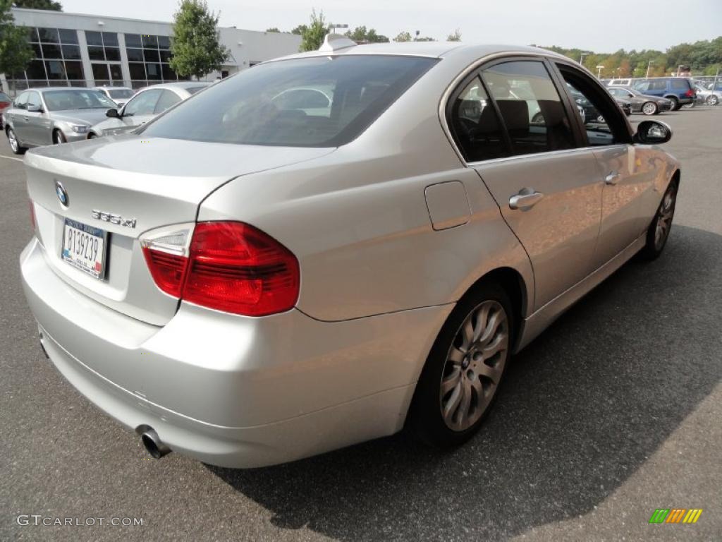 2007 3 Series 335xi Sedan - Titanium Silver Metallic / Black photo #6