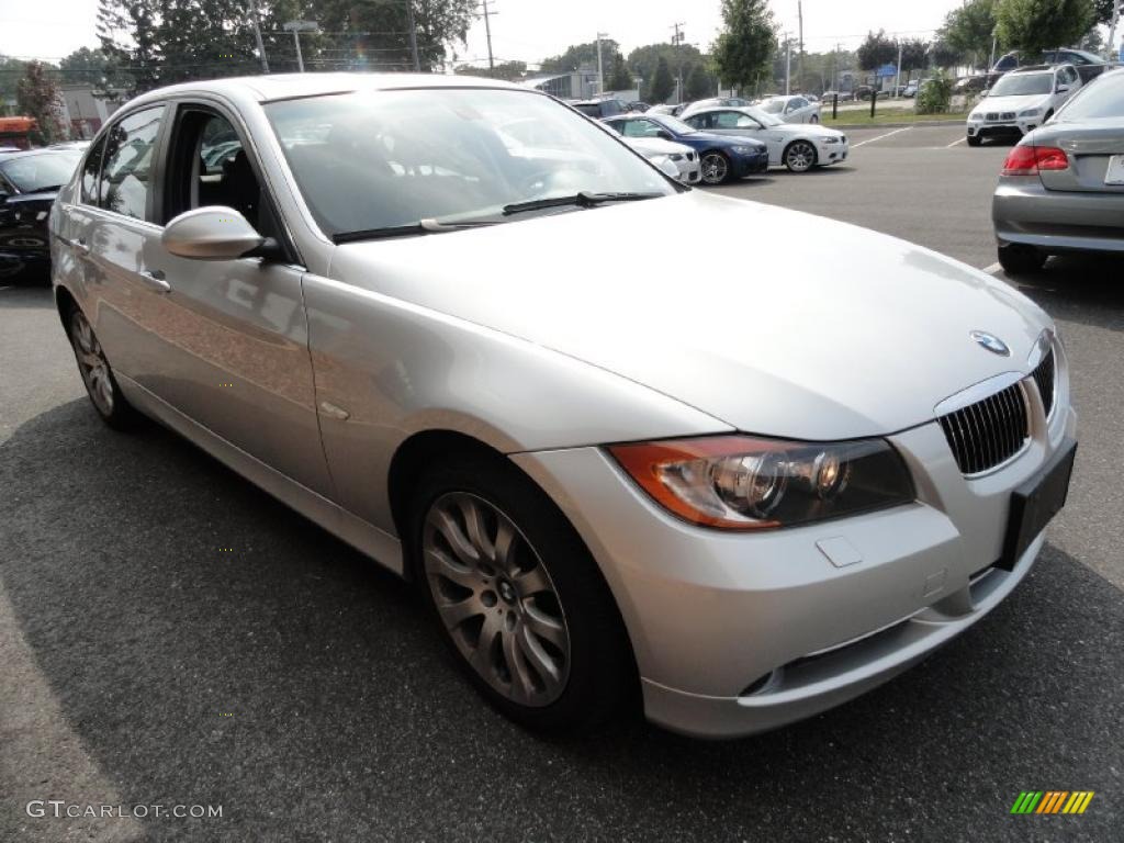2007 3 Series 335xi Sedan - Titanium Silver Metallic / Black photo #7