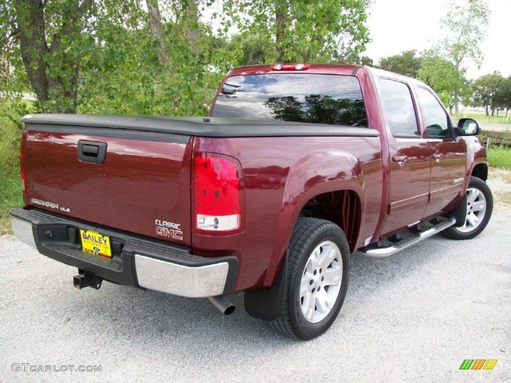 2008 Sierra 1500 SLE Crew Cab - Sonoma Red Metallic / Ebony photo #4