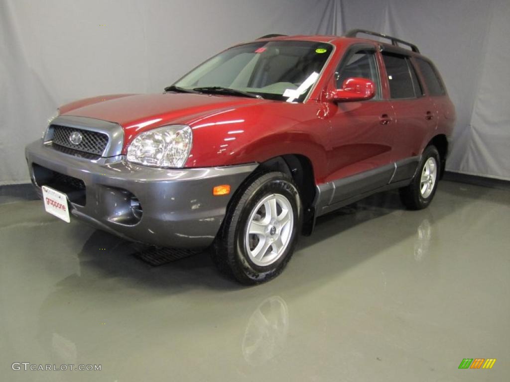 2004 Santa Fe  - Merlot Red / Gray photo #1